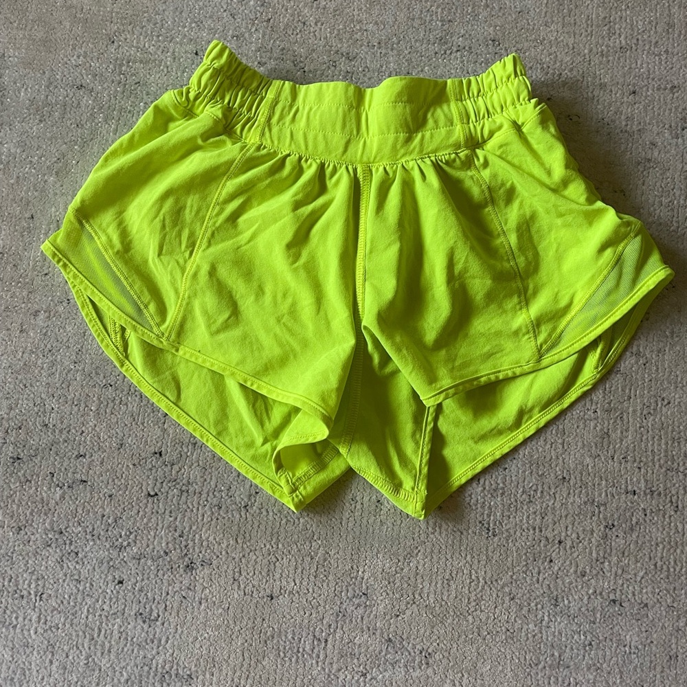 Lululemon Speed up shorts 0 Neon Yellow Green